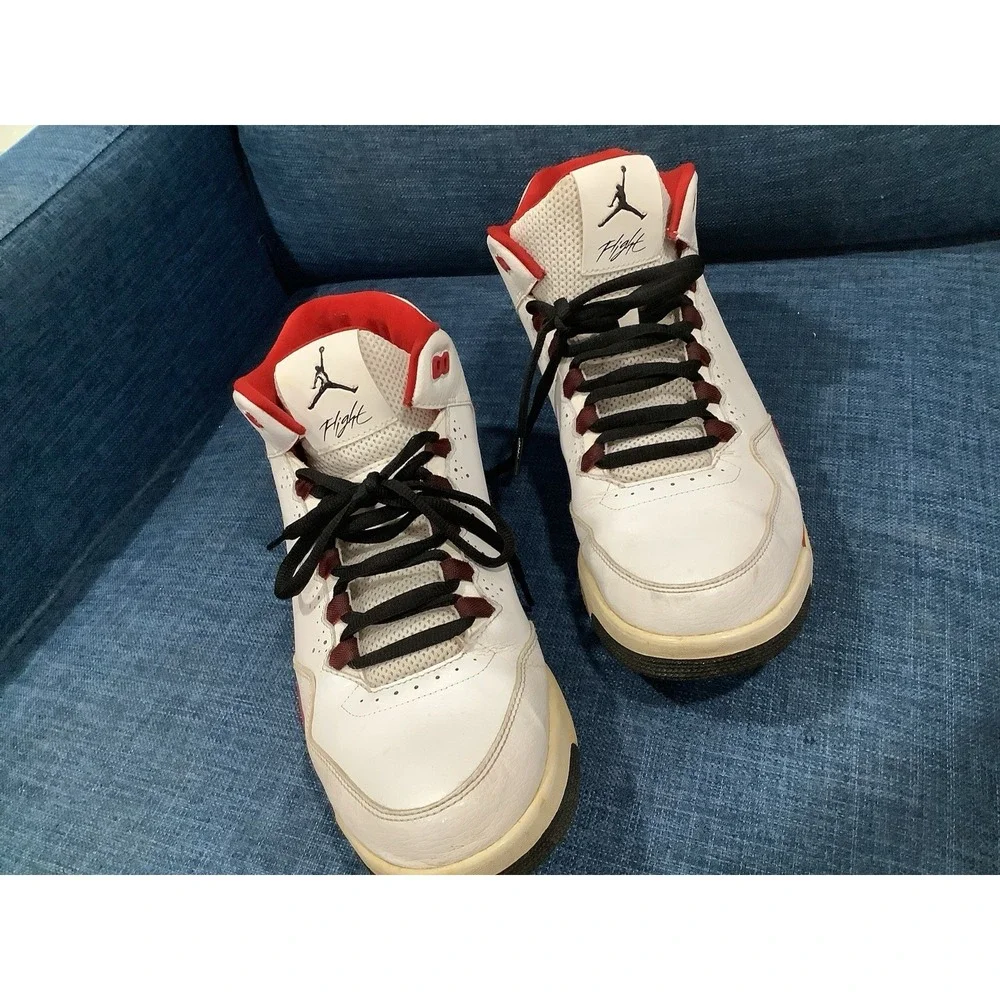 Nike Jordan Mens Size 13  Flight Origin 2 Shoes White Black Gym Red 705155-101